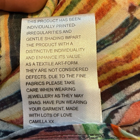 Camilla Trek Of The Nung Multicolor Printed Sheer Boho Blouson Blouse - Picture 11 of 11